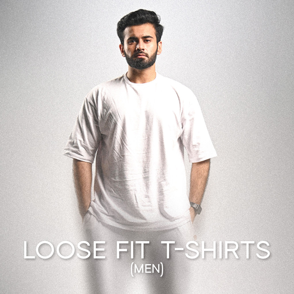 Pretty Solid Loose Fit T Shirts — Men