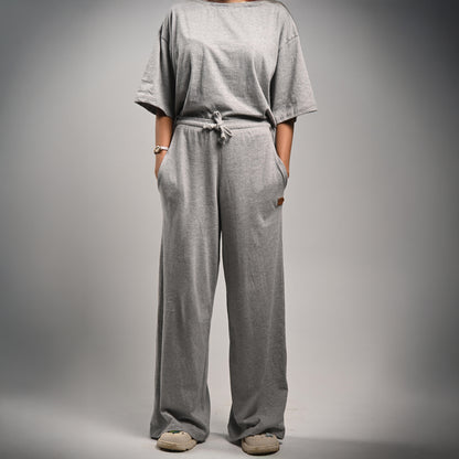Pretty Solid Trouser — Grey (Wide Legged Women)