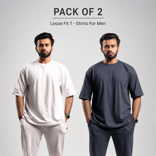 Pack Of 2 - Oversize T - Shirts for Men