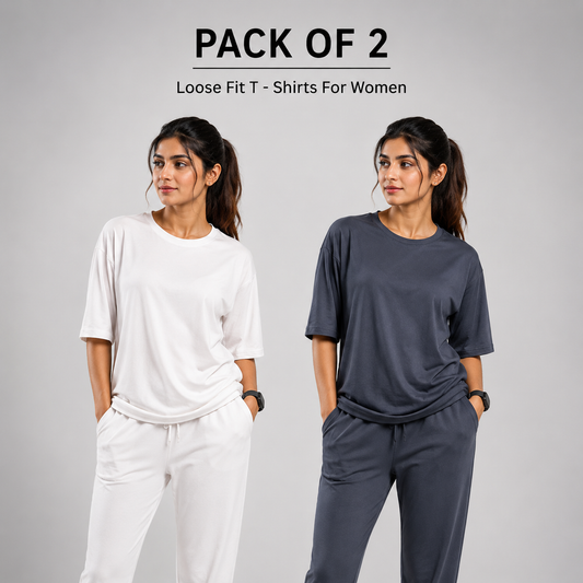 Pack Of 2 - Oversize T - Shirts for Women