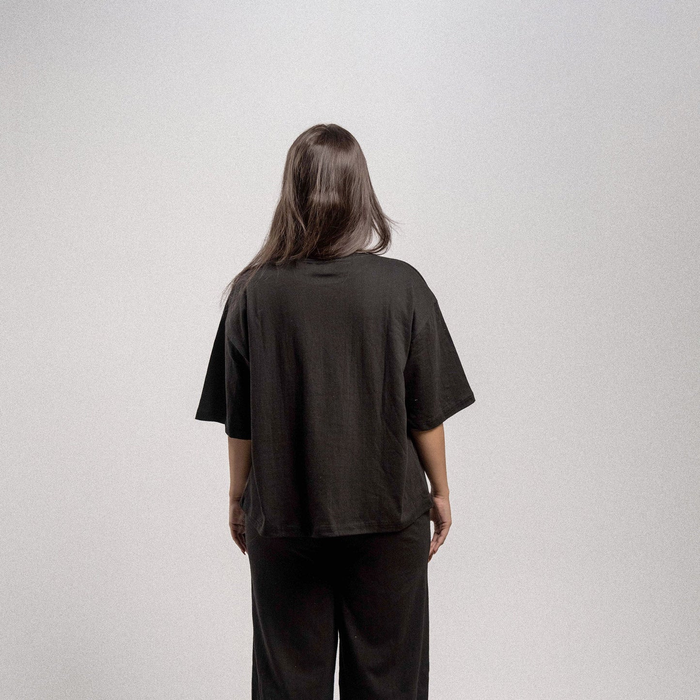 Pretty Solid T Shirt — Black (Box Fit Women)