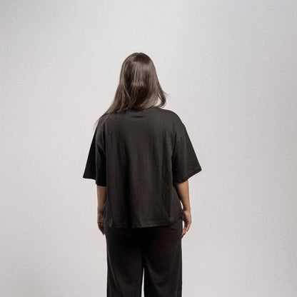 Pretty Solid T Shirt — Black (Box Fit Women)