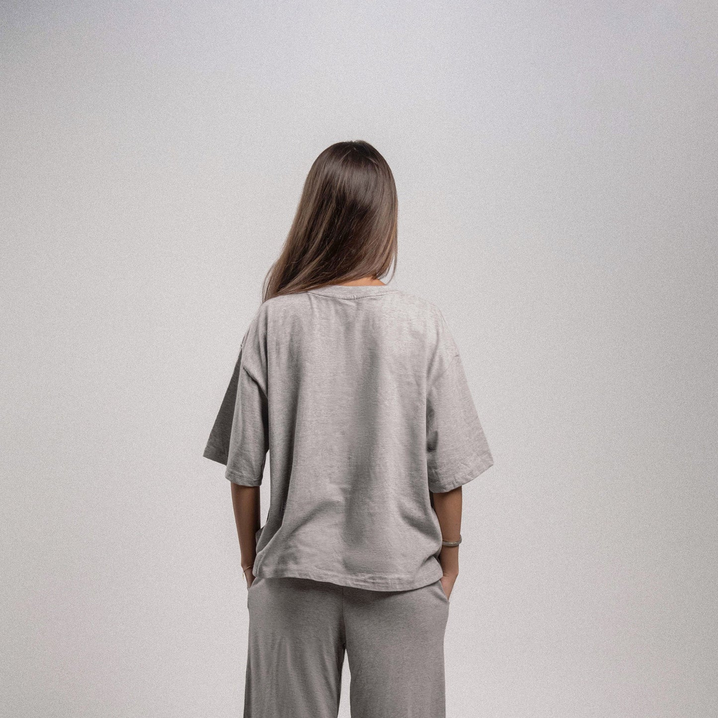 Pretty Solid T Shirt — Grey (Box Fit Women)