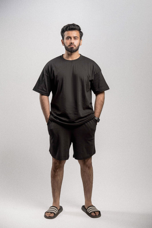 Pretty Solid T Shirt — Black (Loose Fit Men)