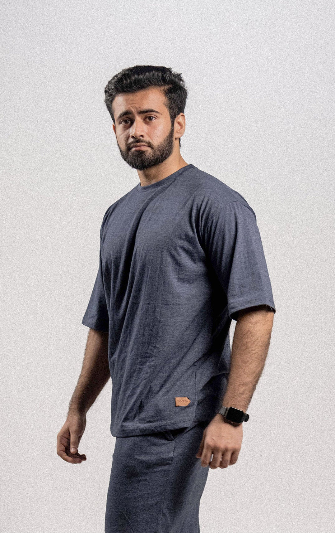 Pretty Solid T Shirt — Navy Blue (Loose Fit Men)