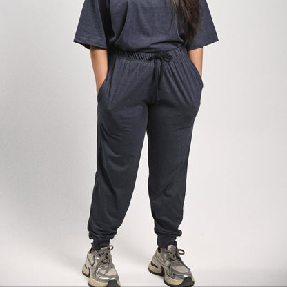 Pretty Solid Jogger Pants — Navy Blue (Men and Women)
