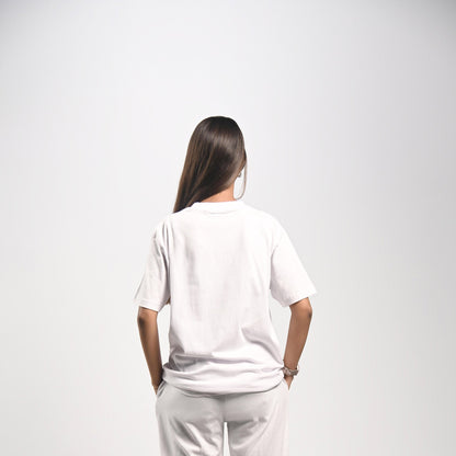 Pretty Solid T Shirt — White (Box Fit Women)