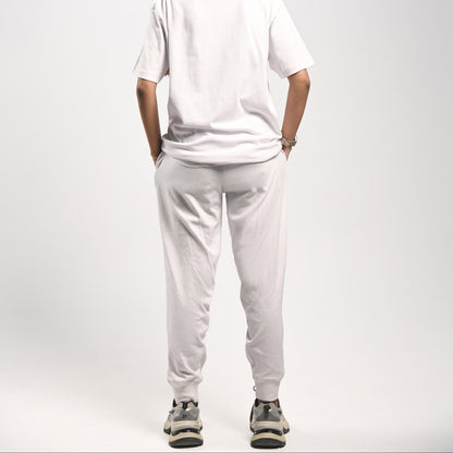 Pretty Solid Jogger Pants — White (Men and Women)