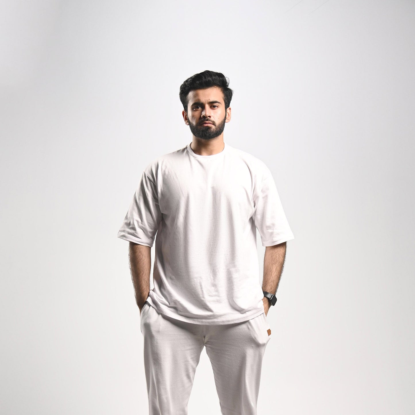 Pretty Solid T Shirt — White (Loose Fit Men)