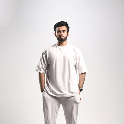 Pretty Solid T Shirt — White (Loose Fit Men)