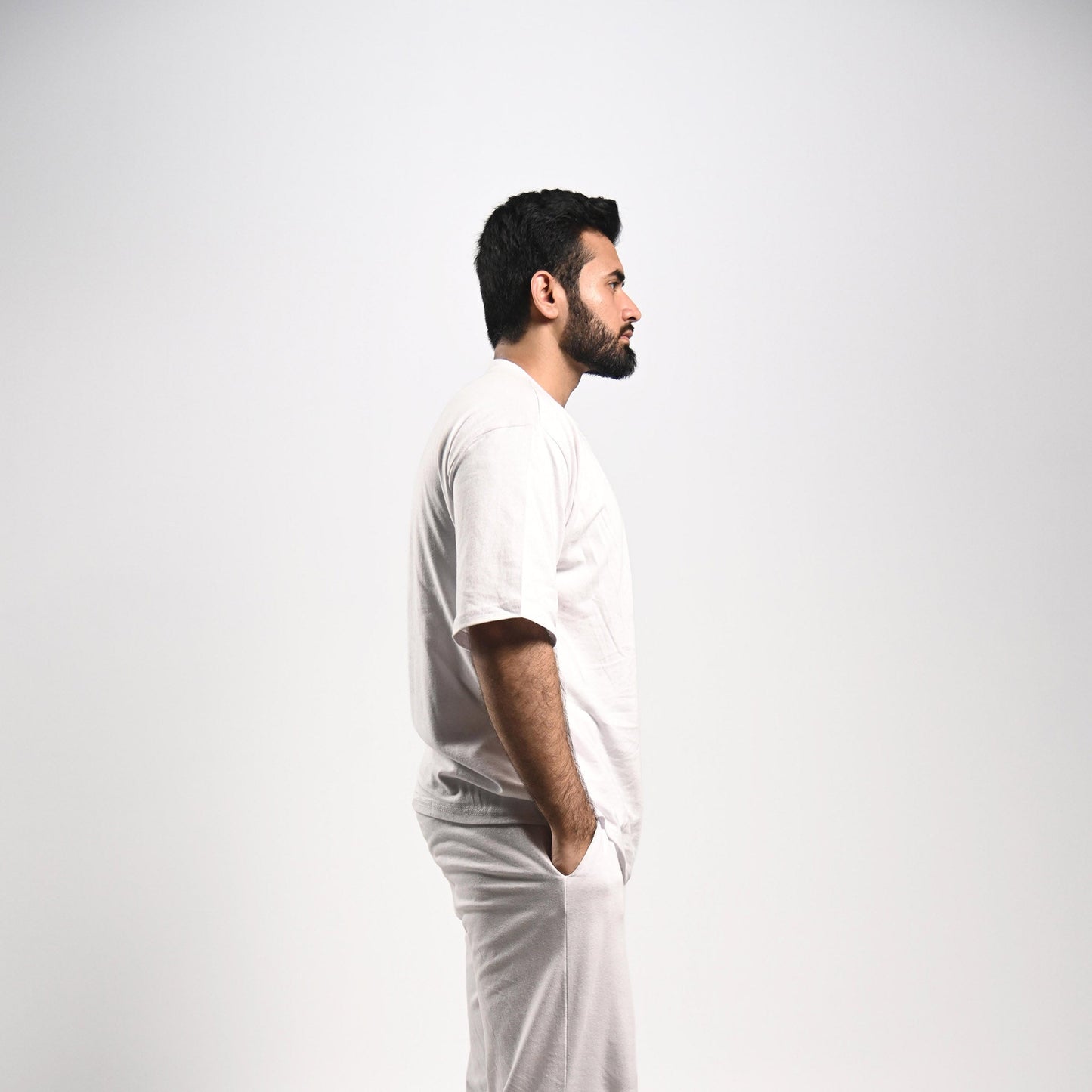 Pretty Solid T Shirt — White (Loose Fit Men)