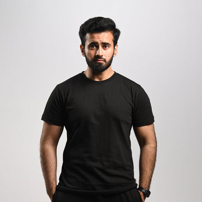 Pretty Solid T Shirt — Black (Regular Fit — Unisex)