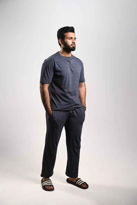 Pretty Solid Relaxing Trouser — Navy Blue (Men and Women)