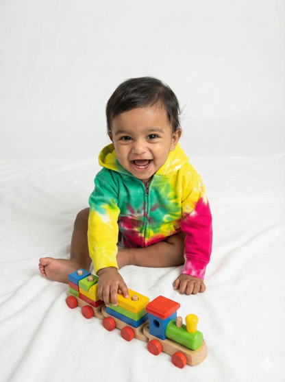 Mini Comfort Tie-Dye Zipper Jacket
