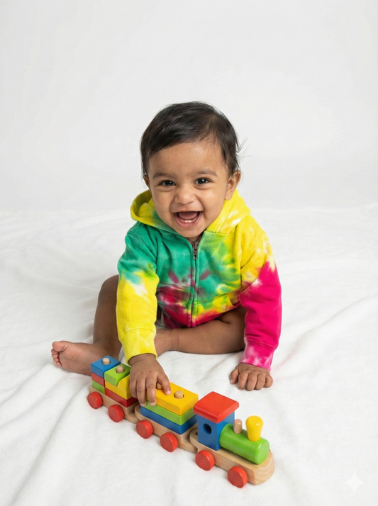 Mini Comfort Tie-Dye Zipper Jacket