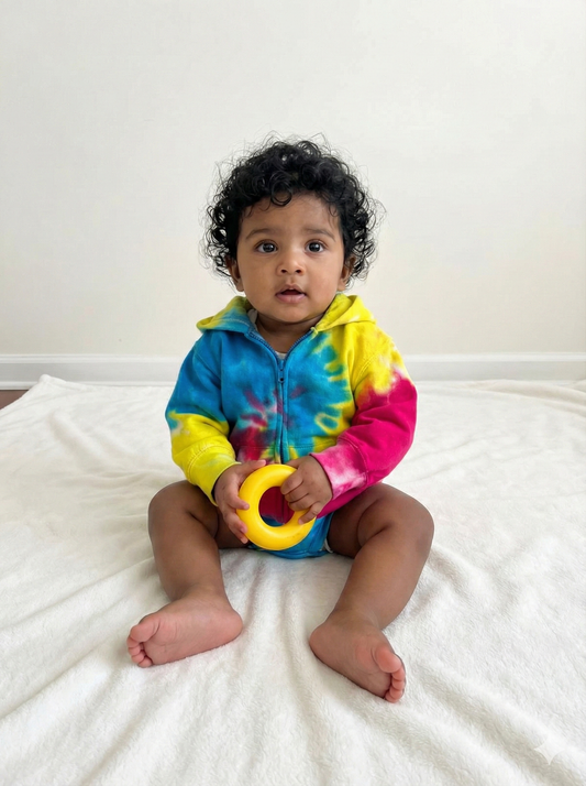 Infant Tie-Dye Cozy Zipper Jacket