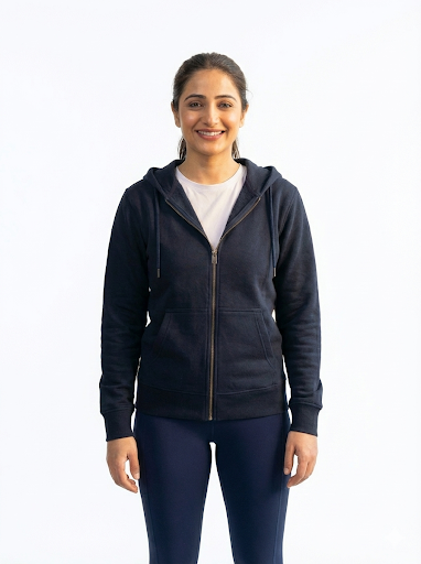TOGS Essential Zip Hoodie (NAVY BLUE)