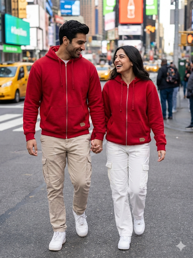 TOGS Essential Zip Hoodie (BRIGHT RED)