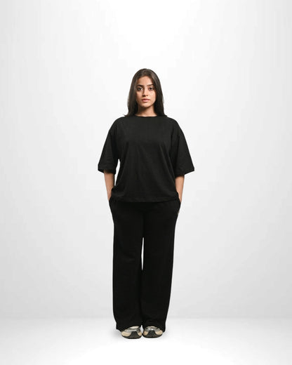 Pretty Solid Wide-Leg Trouser + Box Fit T-Shirt Bundle ( Women )