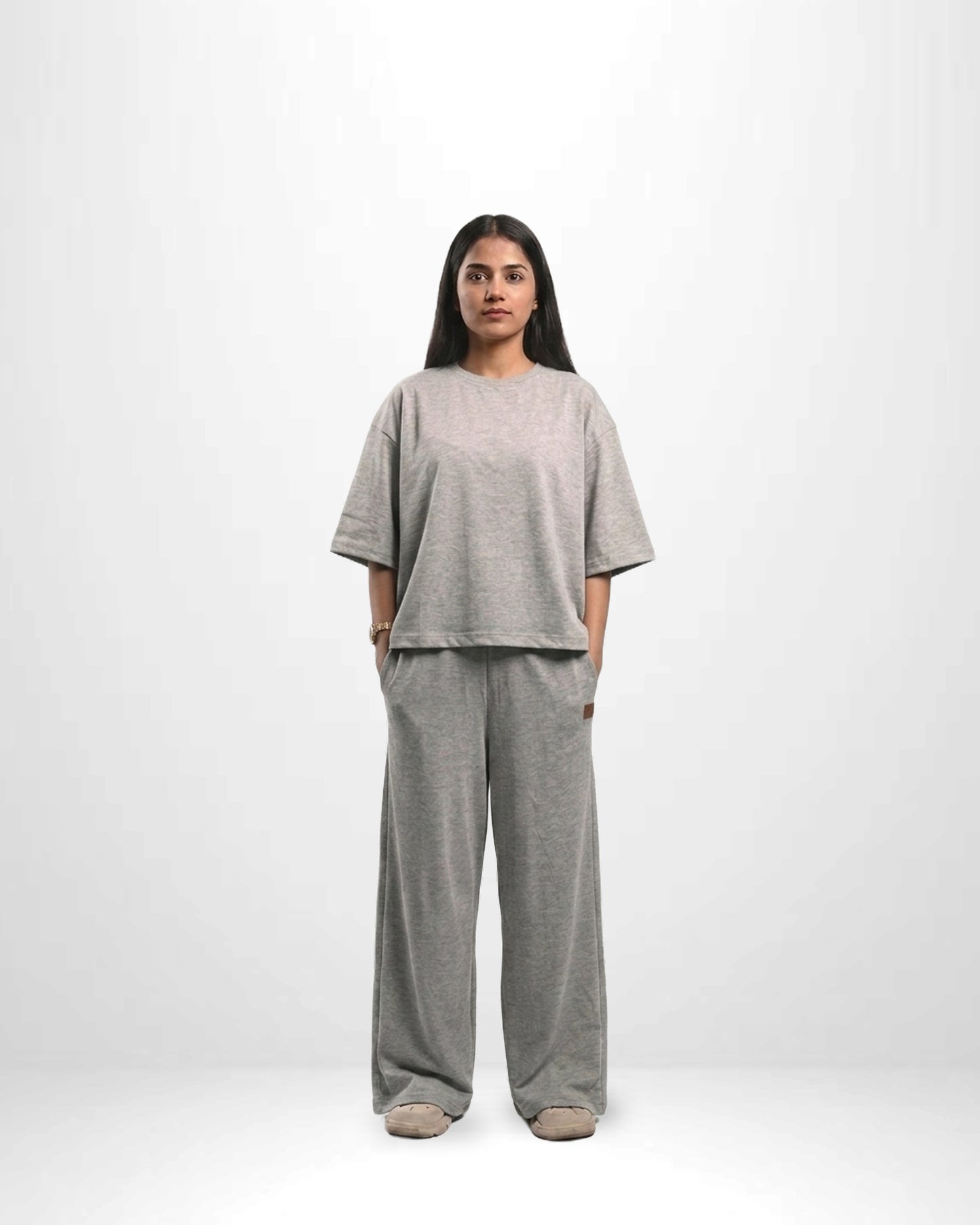 Pretty Solid Wide-Leg Trouser + Box Fit T-Shirt Bundle ( Women )