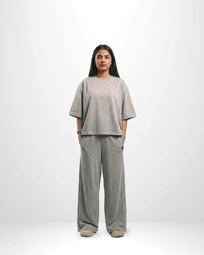 Pretty Solid Wide-Leg Trouser + Box Fit T-Shirt Bundle ( Women )