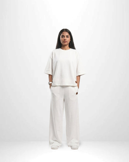 Pretty Solid Wide-Leg Trouser + Box Fit T-Shirt Bundle ( Women )