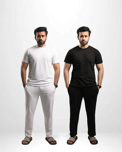 Pretty Solid Relaxing Trouser + Regular Fit T-Shirt Bundle ( Men )