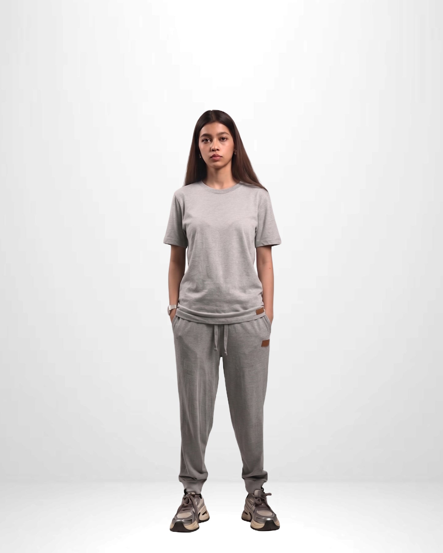 Pretty Solid Jogger Pant + Regular Fit T-Shirt Bundle ( Women )