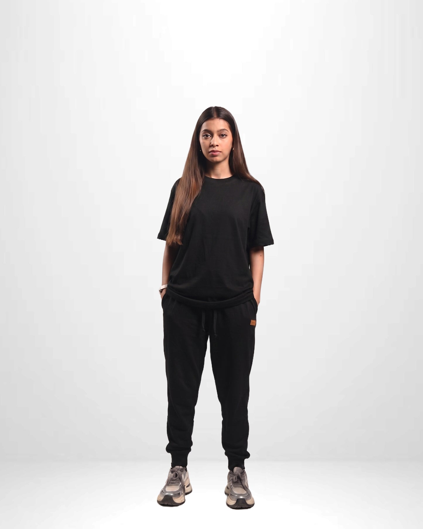 Pretty Solid Jogger Pant + Regular Fit T-Shirt Bundle ( Women )