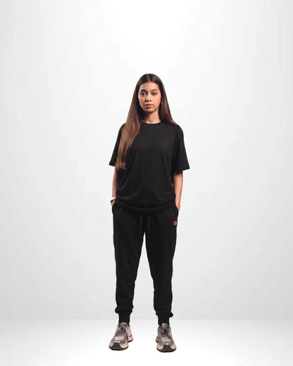Pretty Solid Jogger Pant + Regular Fit T-Shirt Bundle ( Women )