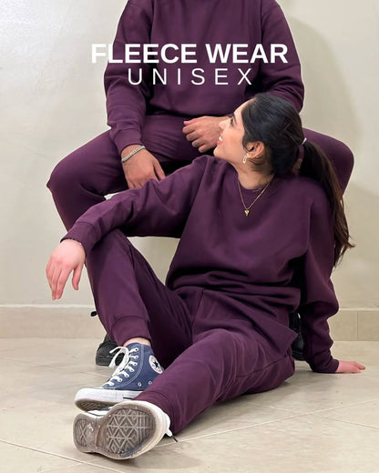 Deep Purple Sweat Set Regular Fit
