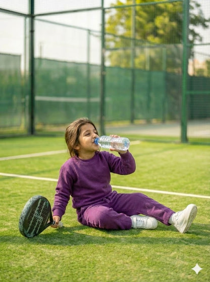 Deep Purple Fleece Sweat set Kids